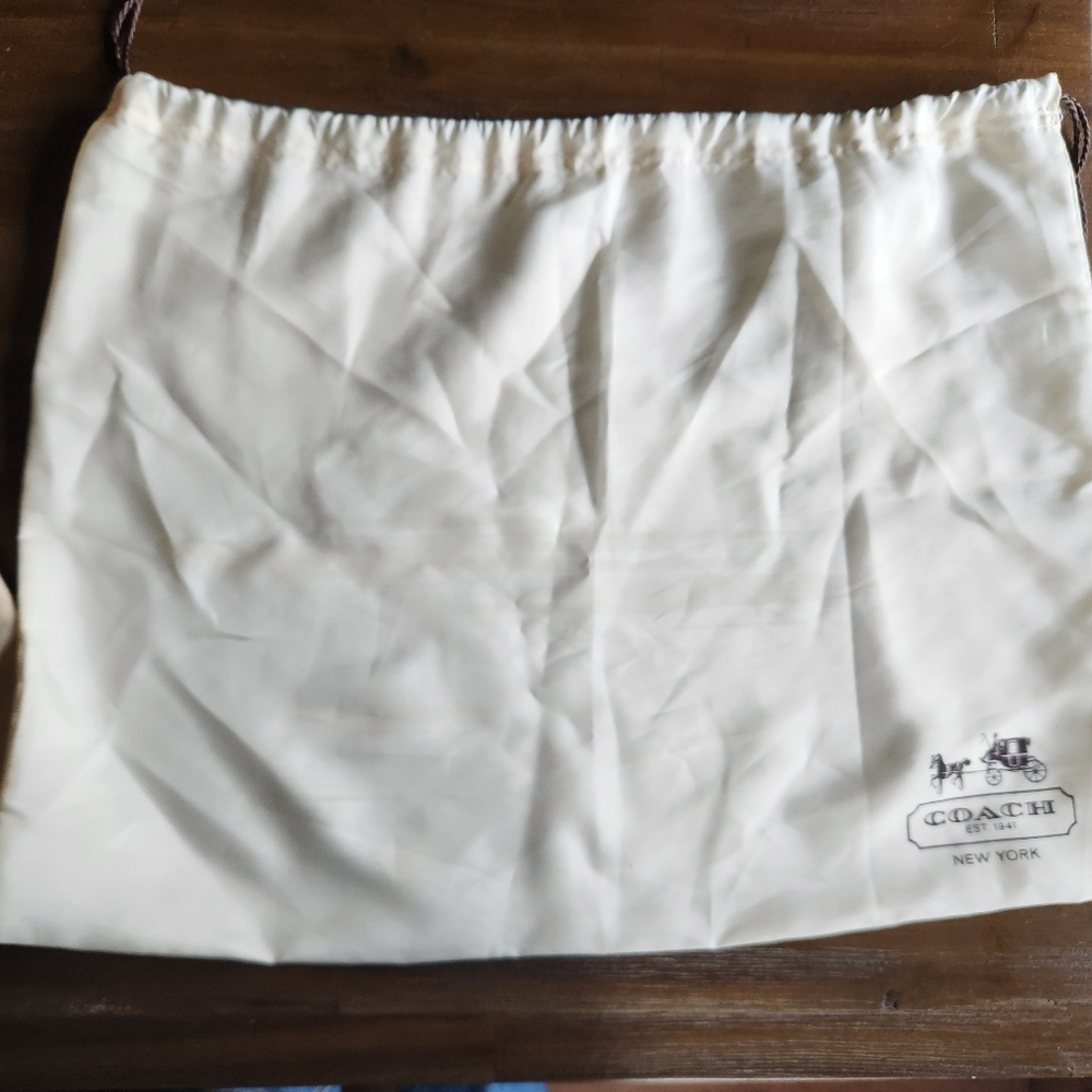 Coach white dust bag